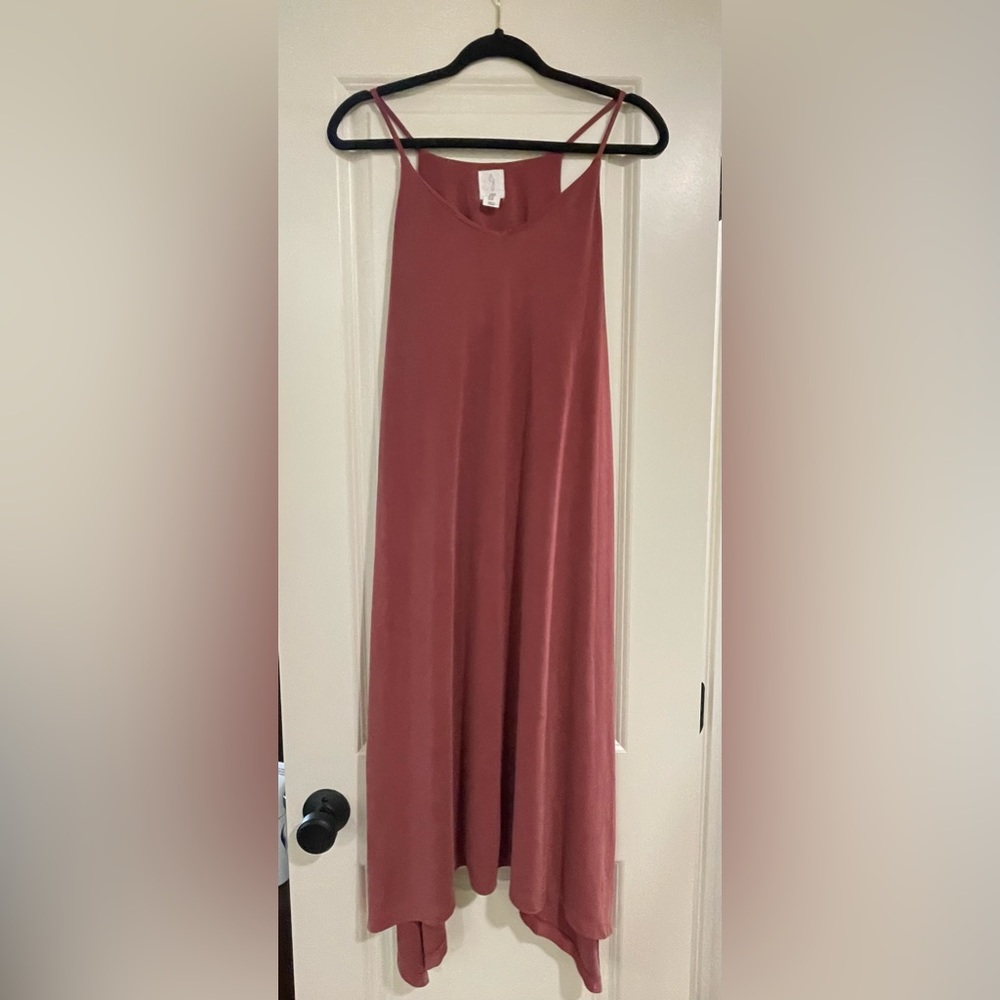 Dusty rose handkerchief midi